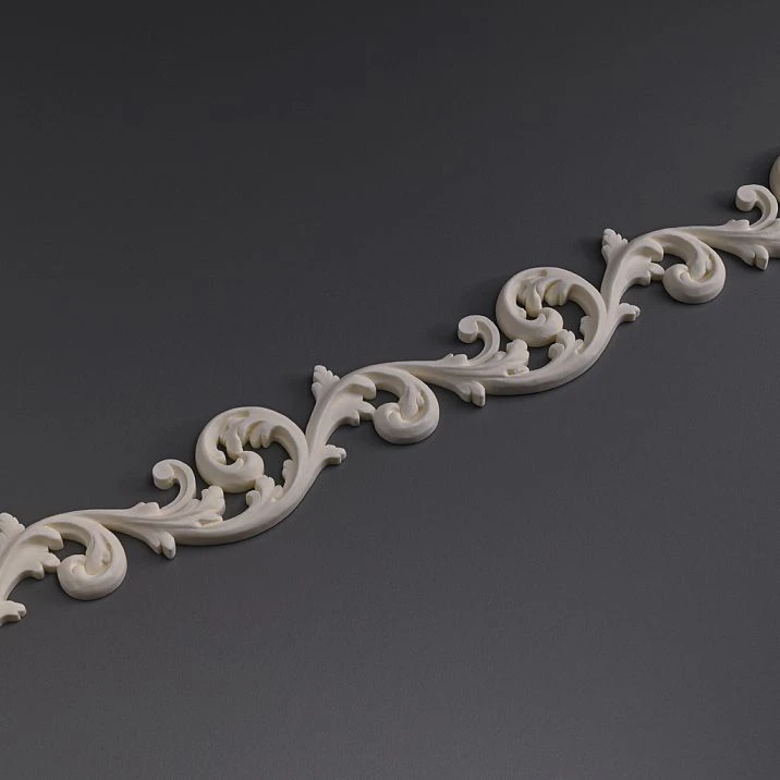 Decorative molding KPU-043 made of polyurethane for walls and ceilings. Classic molding Stavros for painting