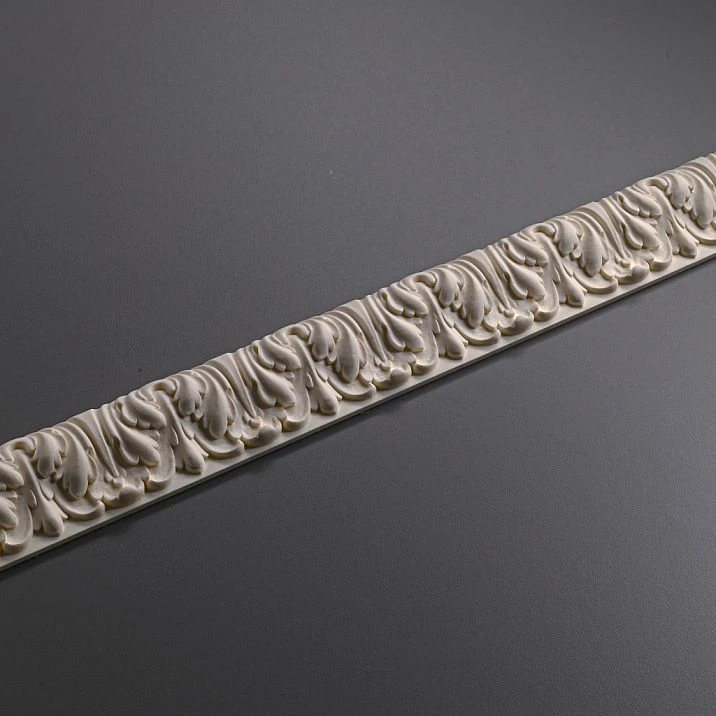 Decorative molding KPU-074, wide molding with decorative relief for elegant interiors