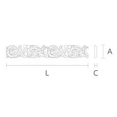 Polyurethane decorative molding KPU-081, buy beautiful molding for walls with drawing