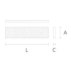 Carved overlay KPU-110 &mdash; polyurethane decor for furniture, size diagram
