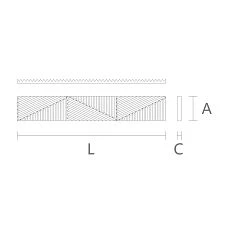 Polyurethane molding KPU-111, stylish decorative overlay, carved molding drawing for dimensions
