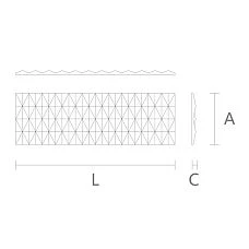 Elegant overlay KPU-115 &mdash; polyurethane for wall and column finishing, sizing diagram