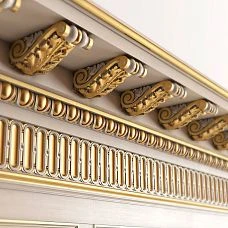 Carved molding on the wall in interior K-011