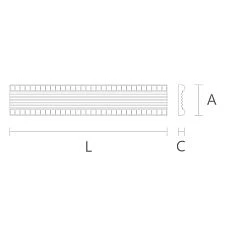 Wooden molding K-025 drawing