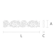 Drawing of carved molding K-029