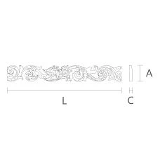 Wooden molding K-062 for elegance interior drawing