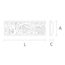 Carved moldings K-091 for furniture drawing