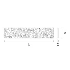 Decorative molding K-103 for doors and furniture drawing
