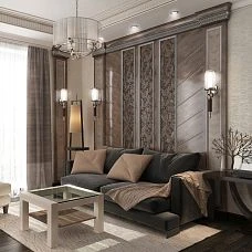 Carved trim K-103 from wood for ceiling, interior decor