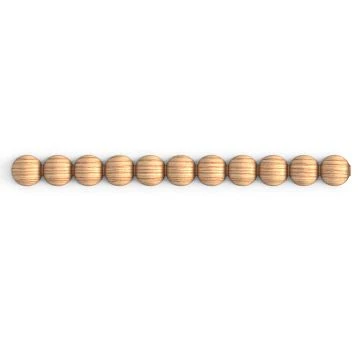 Carved batten K-105 made of wood with a braid pattern