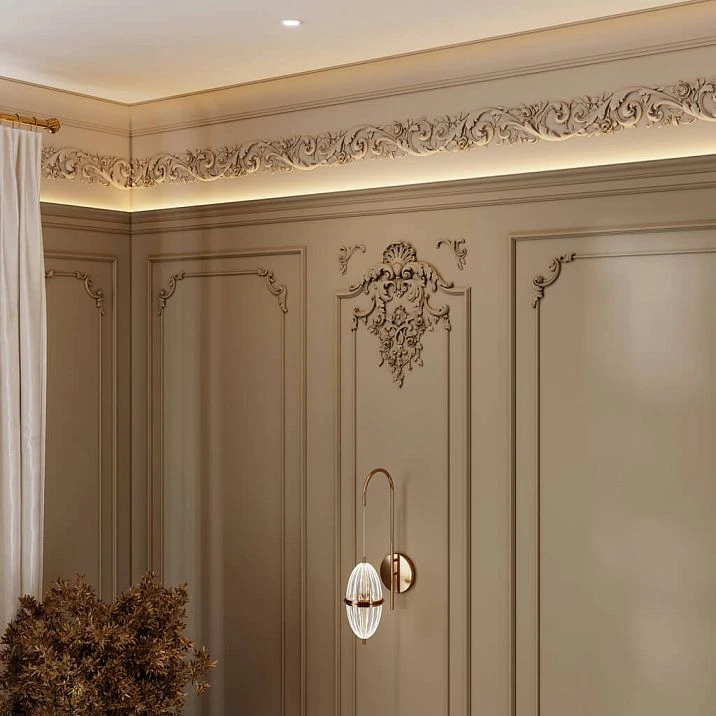Baguette K‑130 made of solid wood for creating elegant classic decor in the interior.