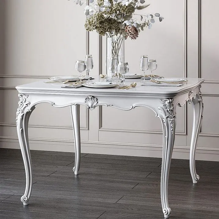 Carved frame of the table STL-020-1 made of solid wood &mdash; interior photo