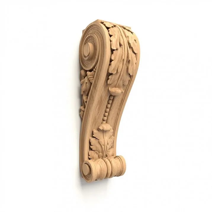 Carved bracket KR-018 from solid oak
