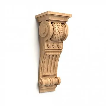 Carved Bracket KR-030 in the Living Room Interior