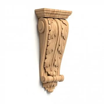 Carved bracket KR-033 from natural oak