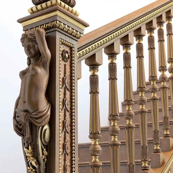 Carved Bracket KR-046.1R made of solid wood, home interior decor