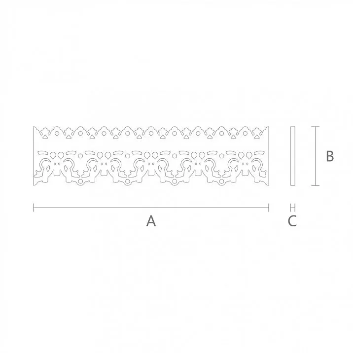Carved Door Stop NL-8 from wood, drawing
