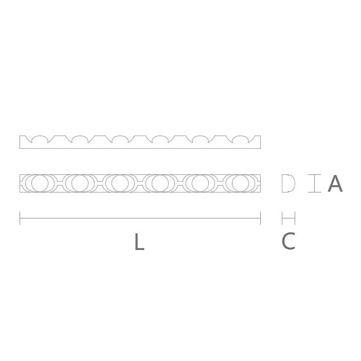 Decorative Molding from Oak or Beech with Carving Drawing