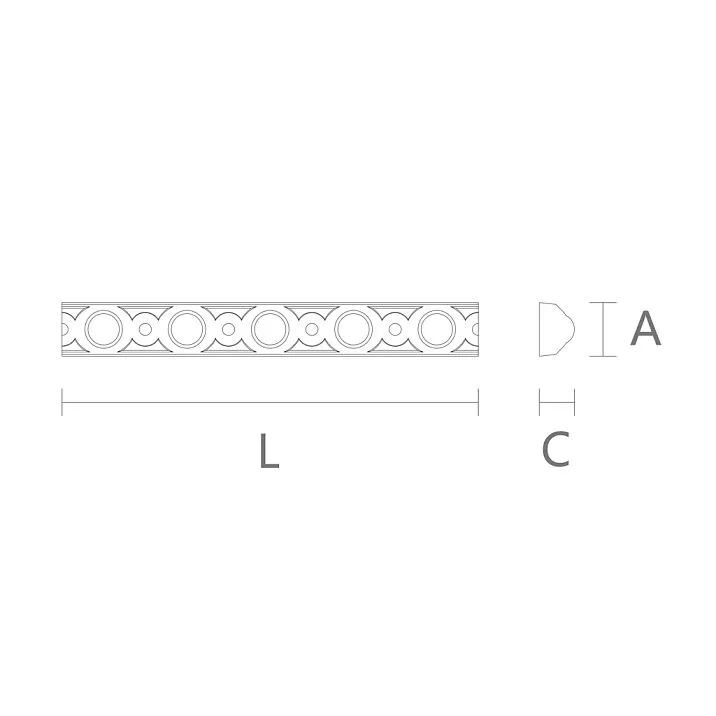 Drawing of the exquisite beech K-078 molding