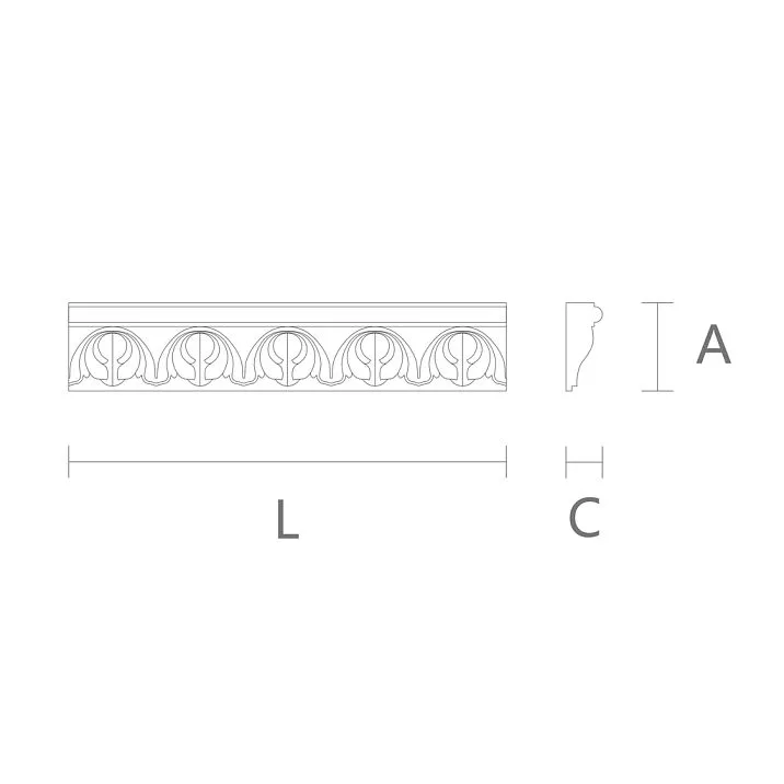 Carved wooden molding K-005, 36 mm &mdash; buy in the Stavros online store