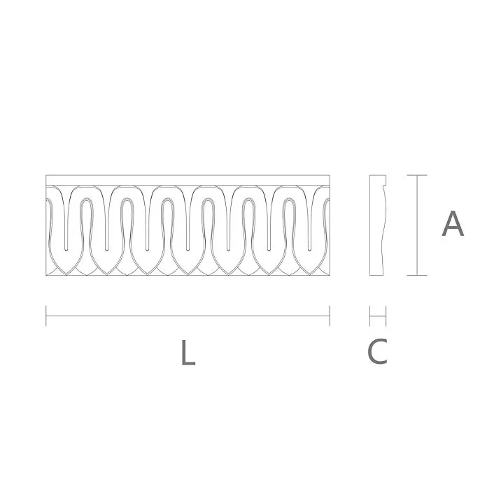 Wooden molding K-009, adding elegance to the design drawing