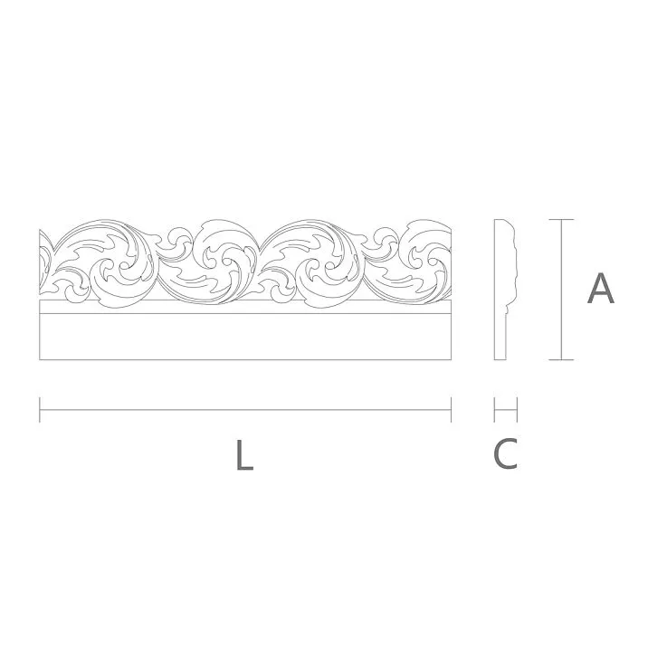 Decorative Wooden Molding K-040 Drawing