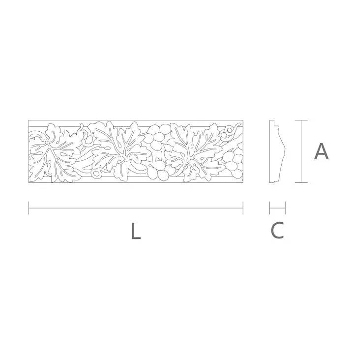 Decorative barge K-058 product drawing