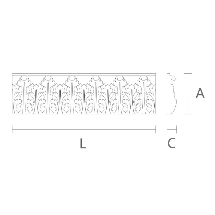 Wooden molding K-066 for classic style drawing