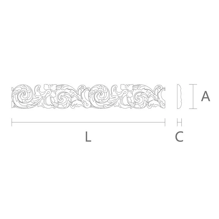 Polyurethane decorative molding KPU-081, buy beautiful molding for walls with drawing