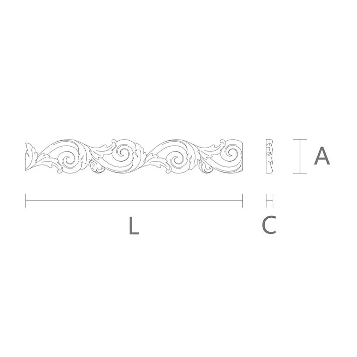 Carved Moldings K-085 for Interior Design Drawing