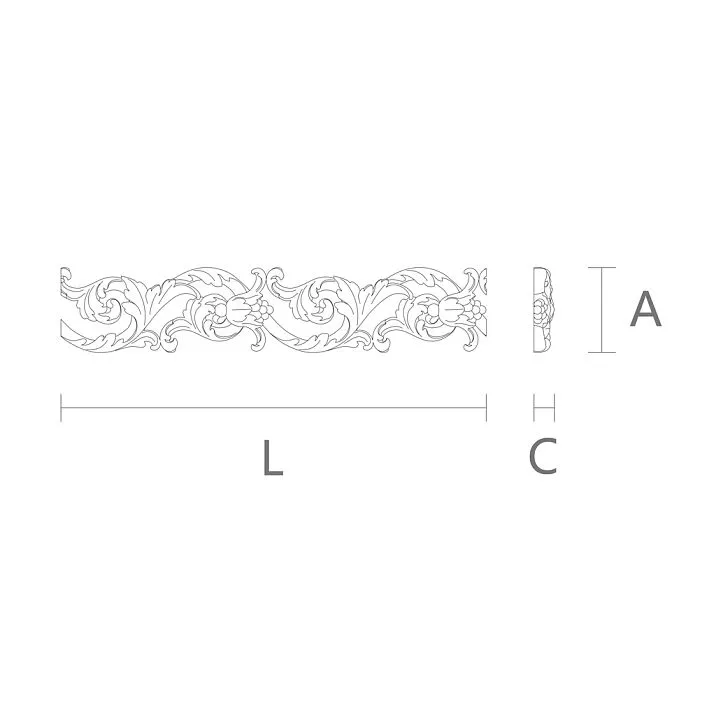 Exquisite carved wooden molding for furniture and doors