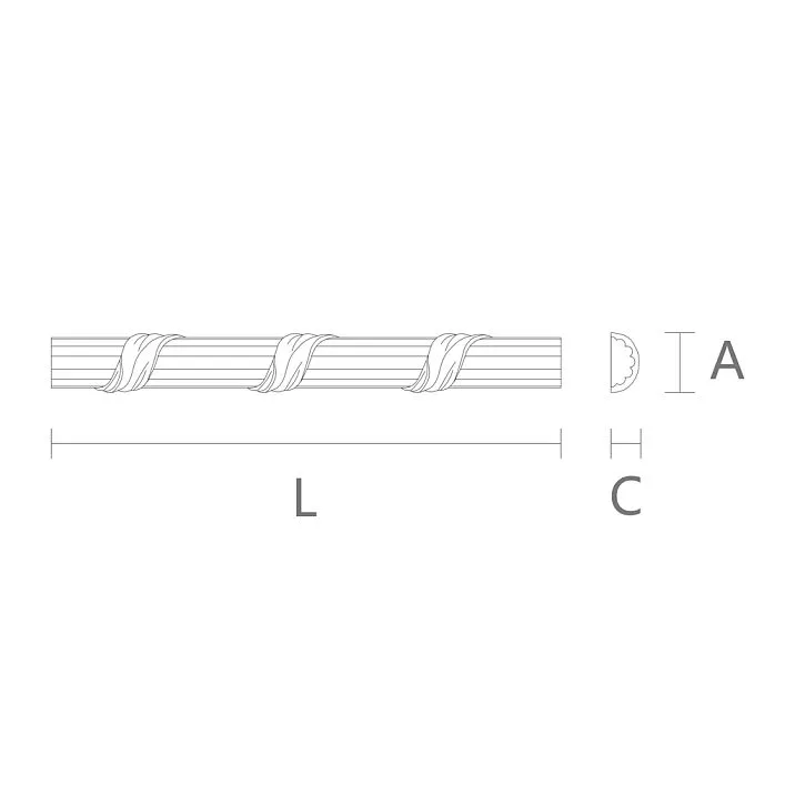 Carved crown molding K-094L drawing
