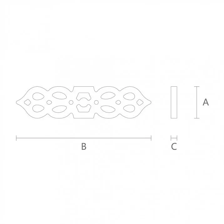 Carved Connector Element SNL-13, facade decor drawing