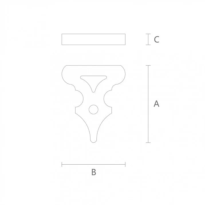 Carved Connecting Element SNL-19, drawing of wooden lace for home