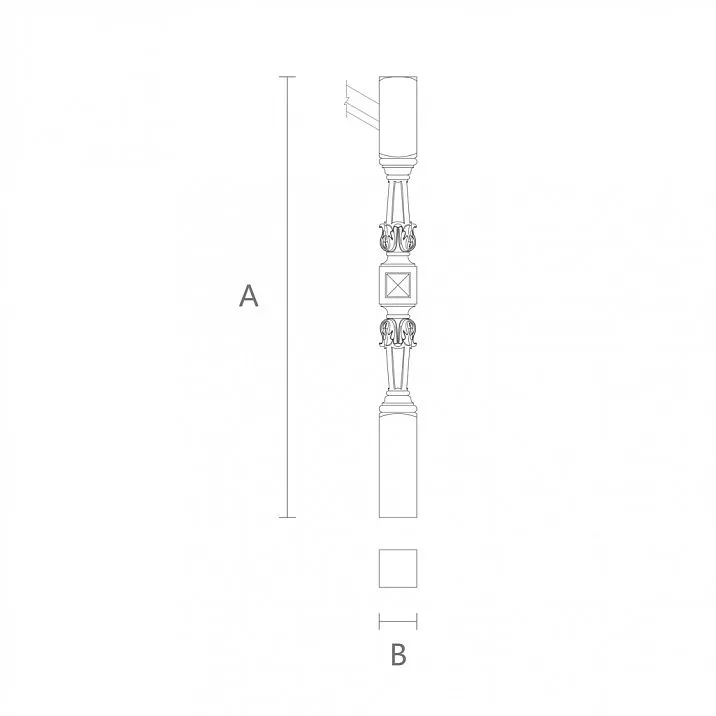 Stair Post Drawing