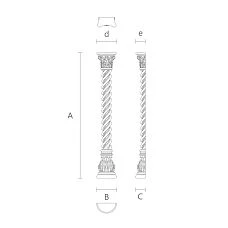 Luxurious Carved Decor DD-002R Drawing