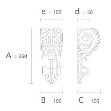 Polyurethane bracket KRPU-005 drawing