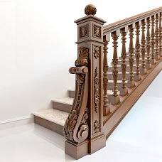 Carved bracket KR-009.1 for decorating stairs photo