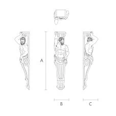 Decorative Bracket for Interior Design Drawing