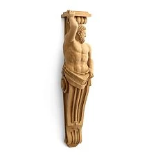 Oak Carved Bracket Side View