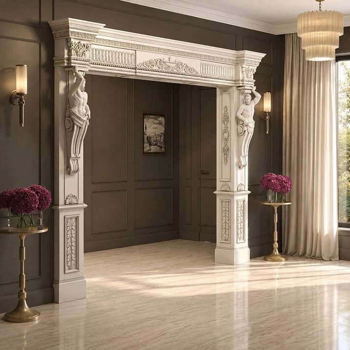 Oak Carved Bracket View in Interior Design