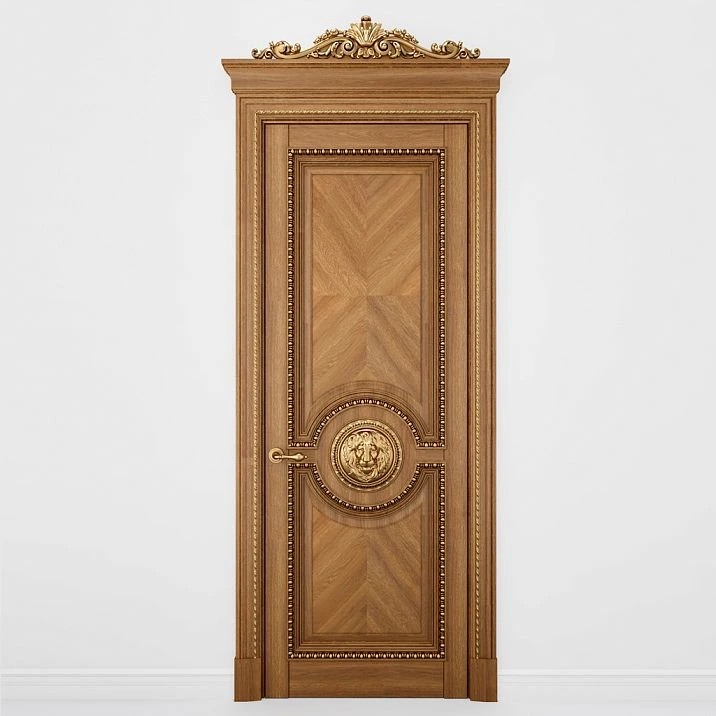 Carved mascaron M-002 for decorating doors photo