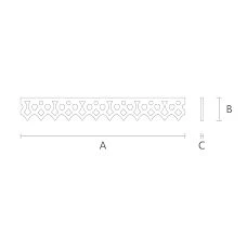 Carved Window Moulding NL-13 for Wooden House Windows Drawing