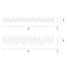 Carved door stop NL-16 from wood for windows and doors of a house, drawing