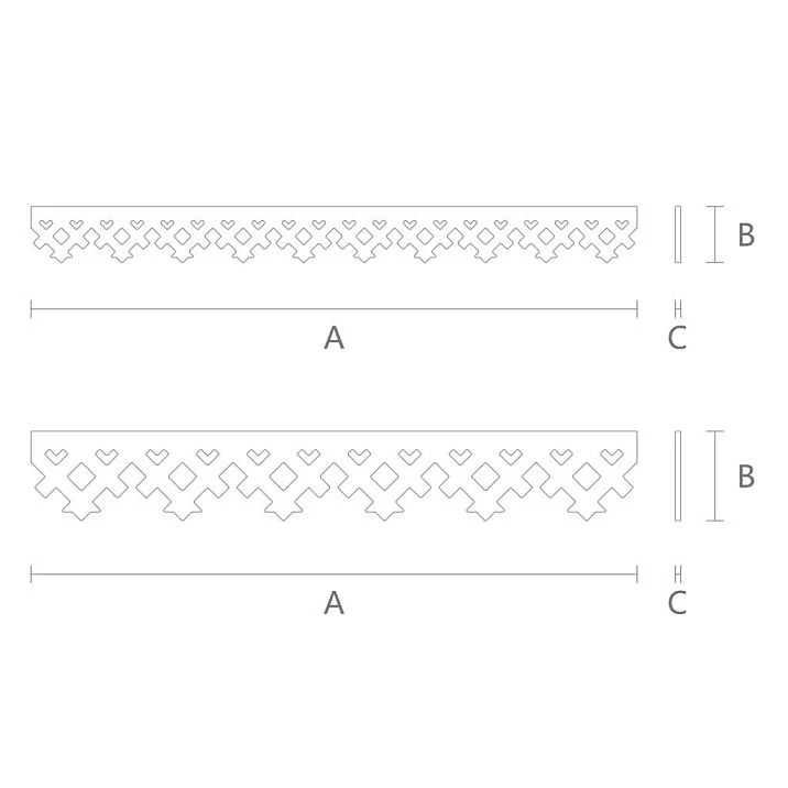 Carved door stop NL-16 from wood for windows and doors of a house, drawing