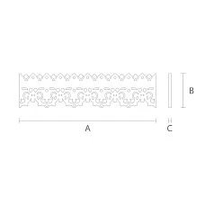 Carved Door Stop NL-8 from wood, drawing