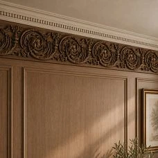 Carved frieze K-104 with floral ornament for a Baroque-style interior.