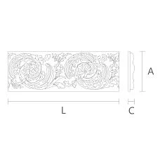 Carved oak moldings K-104 for elegant design drawings