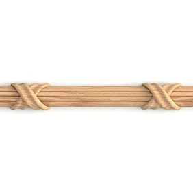 Wooden interior rails on shelf stock, perfectly processed and prepared for wall design.