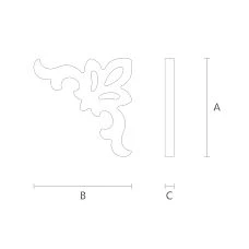 Carved Connector Element SNL-11, drawing of decor